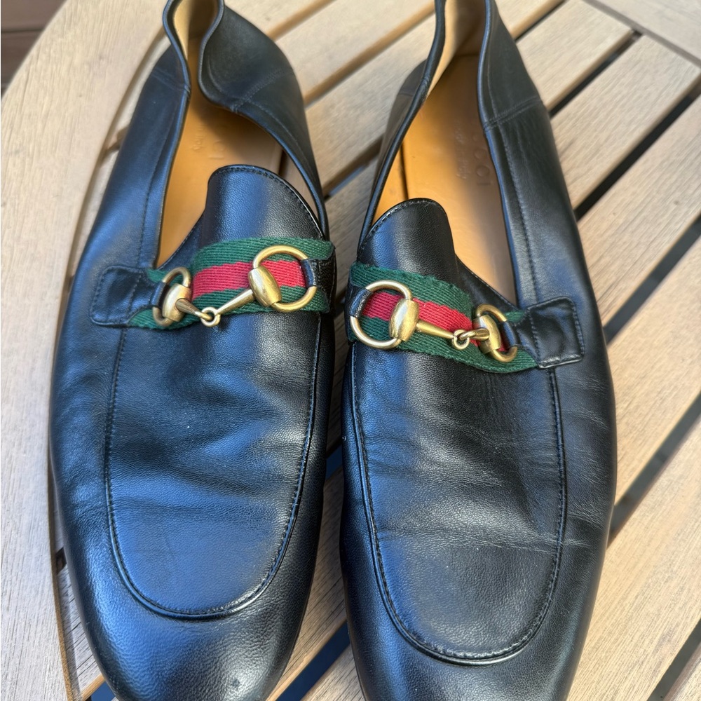 Gucci Black Leather Loafers